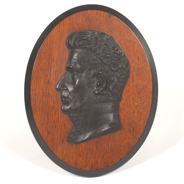 Appraisal: TH CENTURY BRONZE PROFILE RELIEF OF JEAN-BAPTISTE JULES BERNADOTTE -