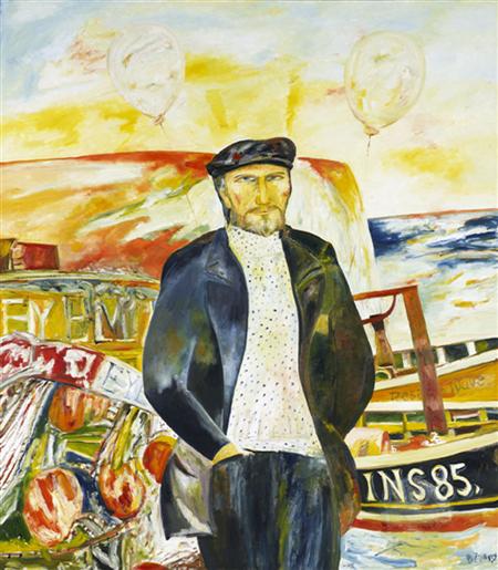 Appraisal: JOHN BELLANY SCOTTISH B SELF PORTRAIT Signed titled and dated