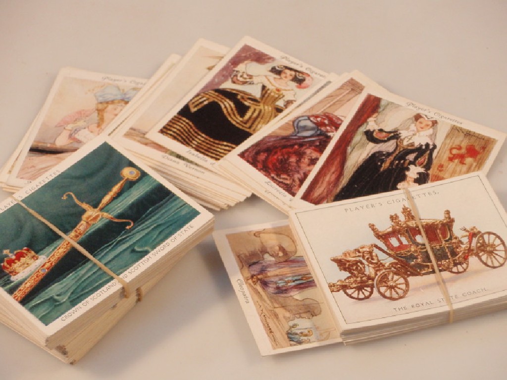 Appraisal: Four sets of large cigarette cards Players Famous Beauties Wills