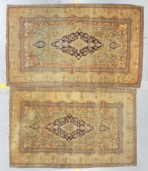 Appraisal: A pair of Mohtasham Kashan rugs Central Persia size approximately