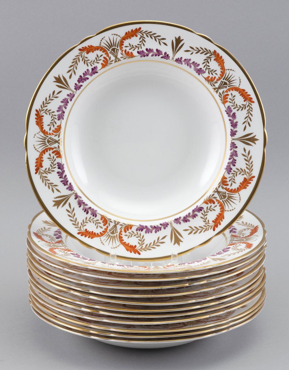 Appraisal: SET OF TWELVE COPELANDS GROSVENOR FOR TIFFANY CO PORCELAIN SOUP