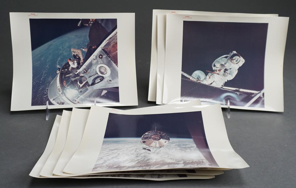 Appraisal: Collection of Seven Apollo Red Numbered Photographs Including David Scott