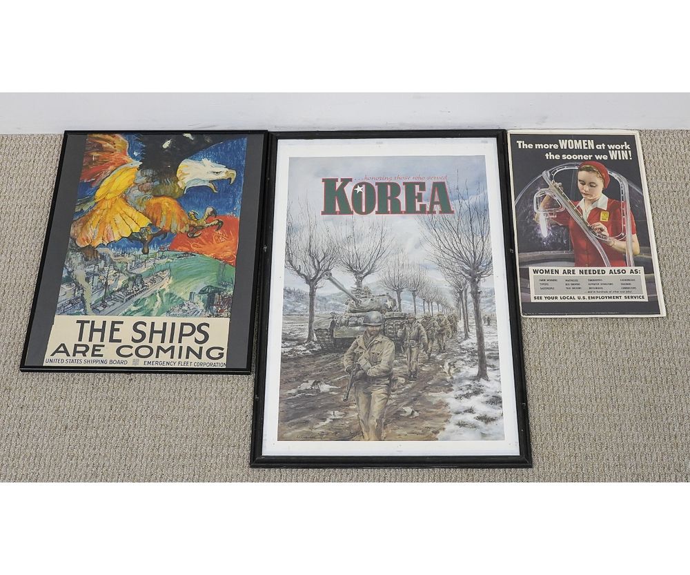 Appraisal: Posters - Three War Posters Three war posters the largest