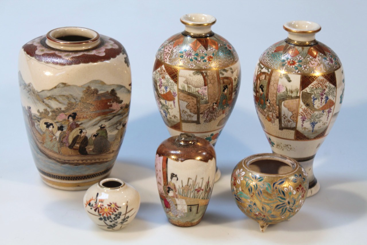 Appraisal: Various thC and later Japanese satsuma pottery to include a