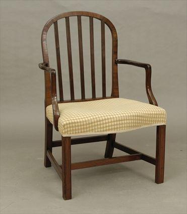 Appraisal: George III Mahogany Armchair