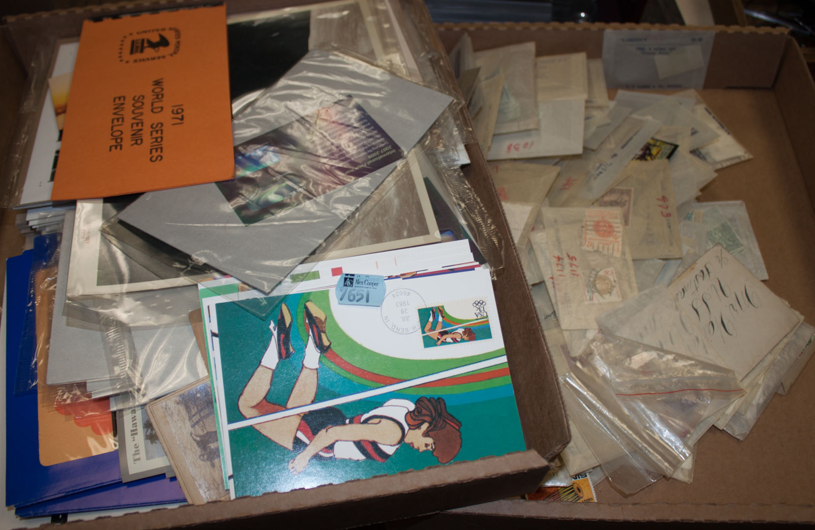 Appraisal: Two flats of stamps including commemorative stamps and a large