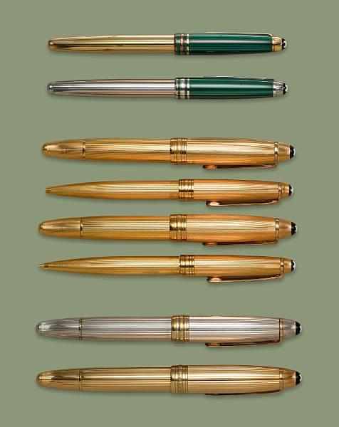 Appraisal: MONTBLANC Meisterstuck Lot of Gold-filled Instruments Four splendid gold-filled Meisterstucks