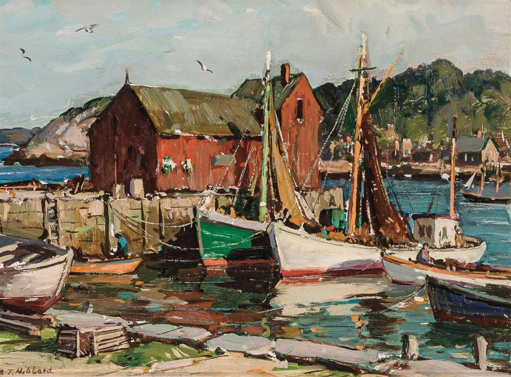 Appraisal: ALDRO THOMPSON HIBBARD American - Motif Rockport oil on masonite