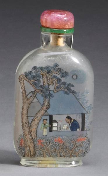 Appraisal: An inside painted snuff bottle Signed Ma Shaoxuan - Dated