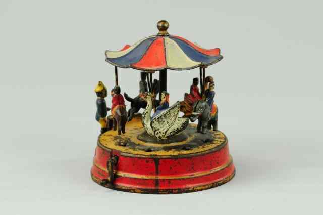 Appraisal: MERRY GO ROUND MECHANICAL BANK Kyser Rex Co attributed designer