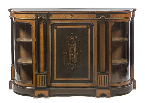 Appraisal: Sale Lot An Aesthetic Movement Burlwood Parcel Ebonized and Gilt