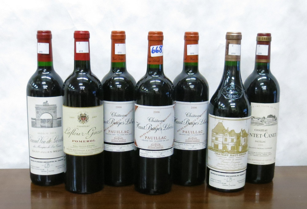 Appraisal: SEVEN BOTTLES OF VINTAGE FRENCH RED BORDEAUX Chateau Haut-Brion Pessac-Leognan