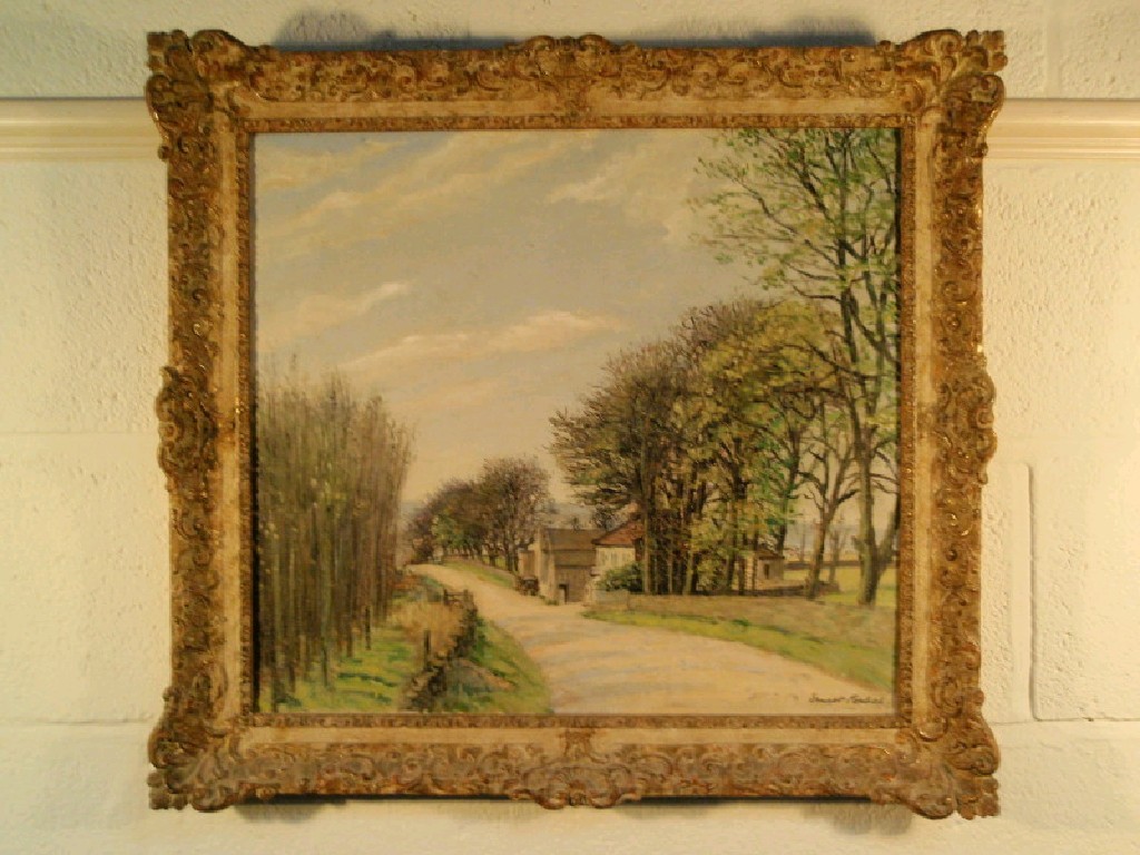 Appraisal: Ernest Forbes thC Hopper Lane farmstead on a country lane