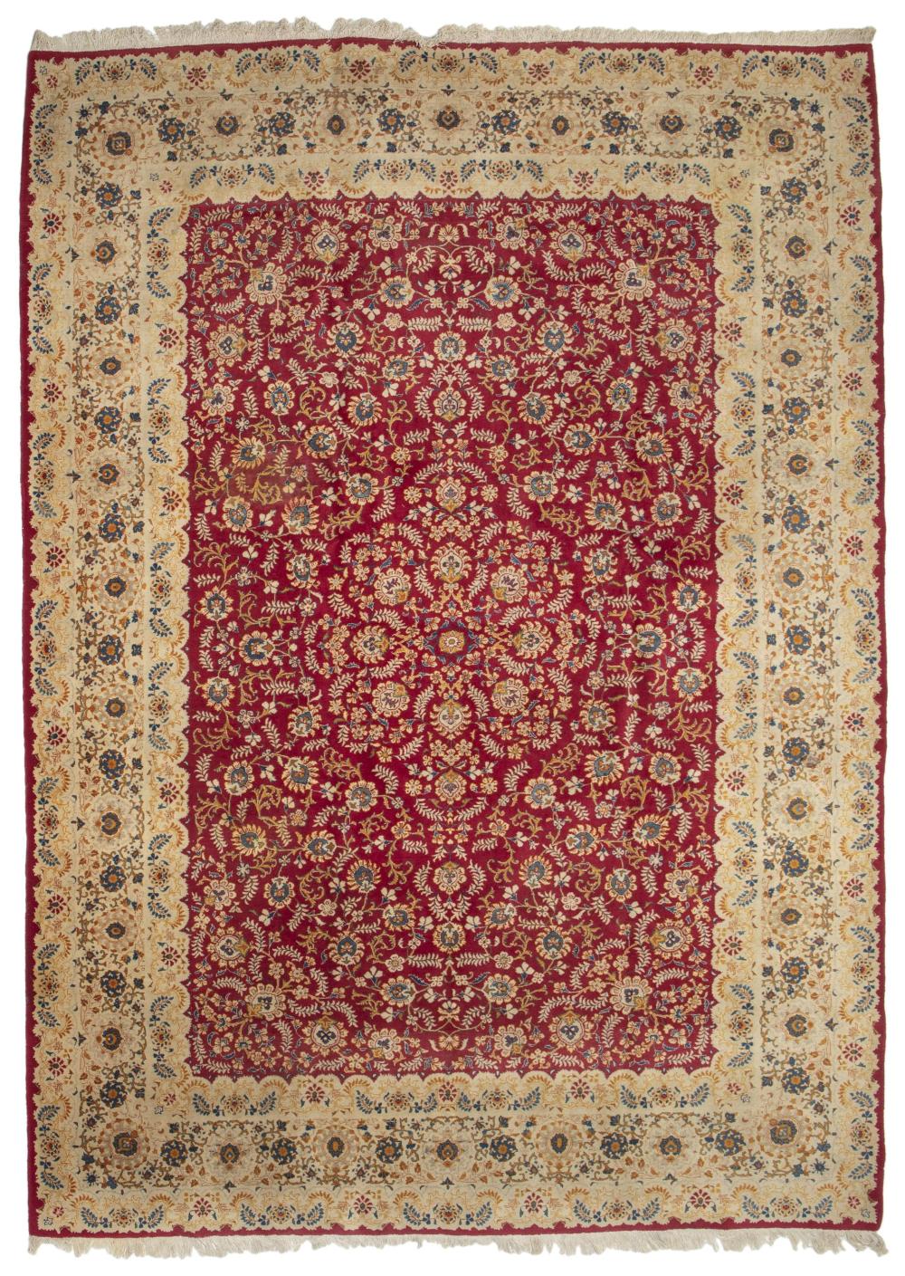 Appraisal: A Persian area rug Mid- th Century Wool on cotton