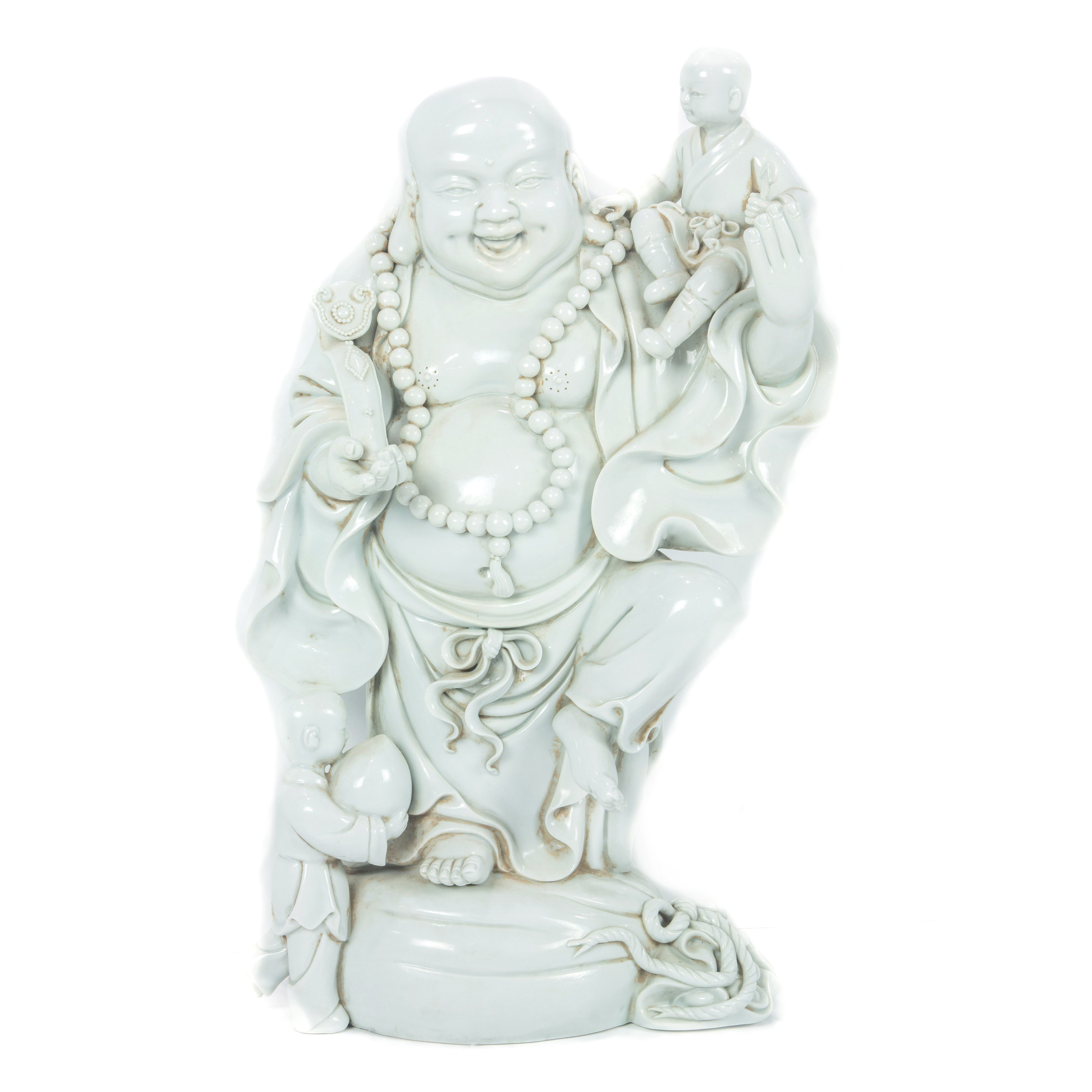 Appraisal: CHINESE DEHUA FIGURE OF BUDAI Chinese Dehua figure of Budai