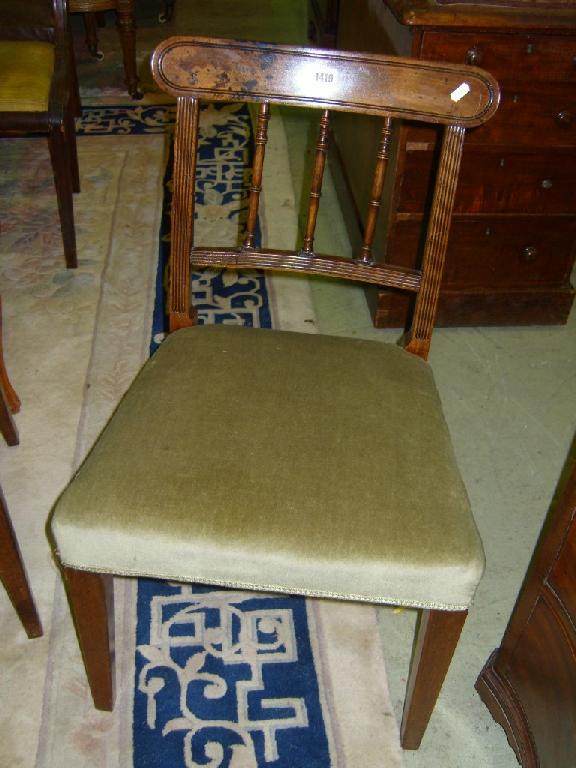 Appraisal: A set of six Georgian mahogany dining chairs with shaped