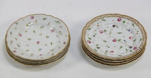 Appraisal: A set of four Nyon porcelain side plates circa decorated