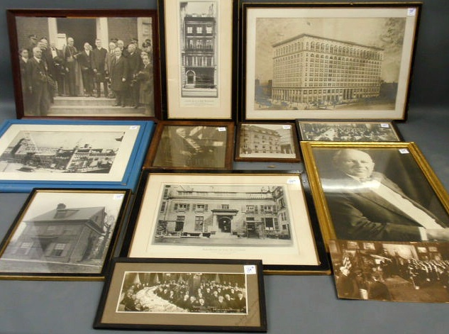 Appraisal: Twelve framed photographs- Wanamaker events family members Union League Philadelphia