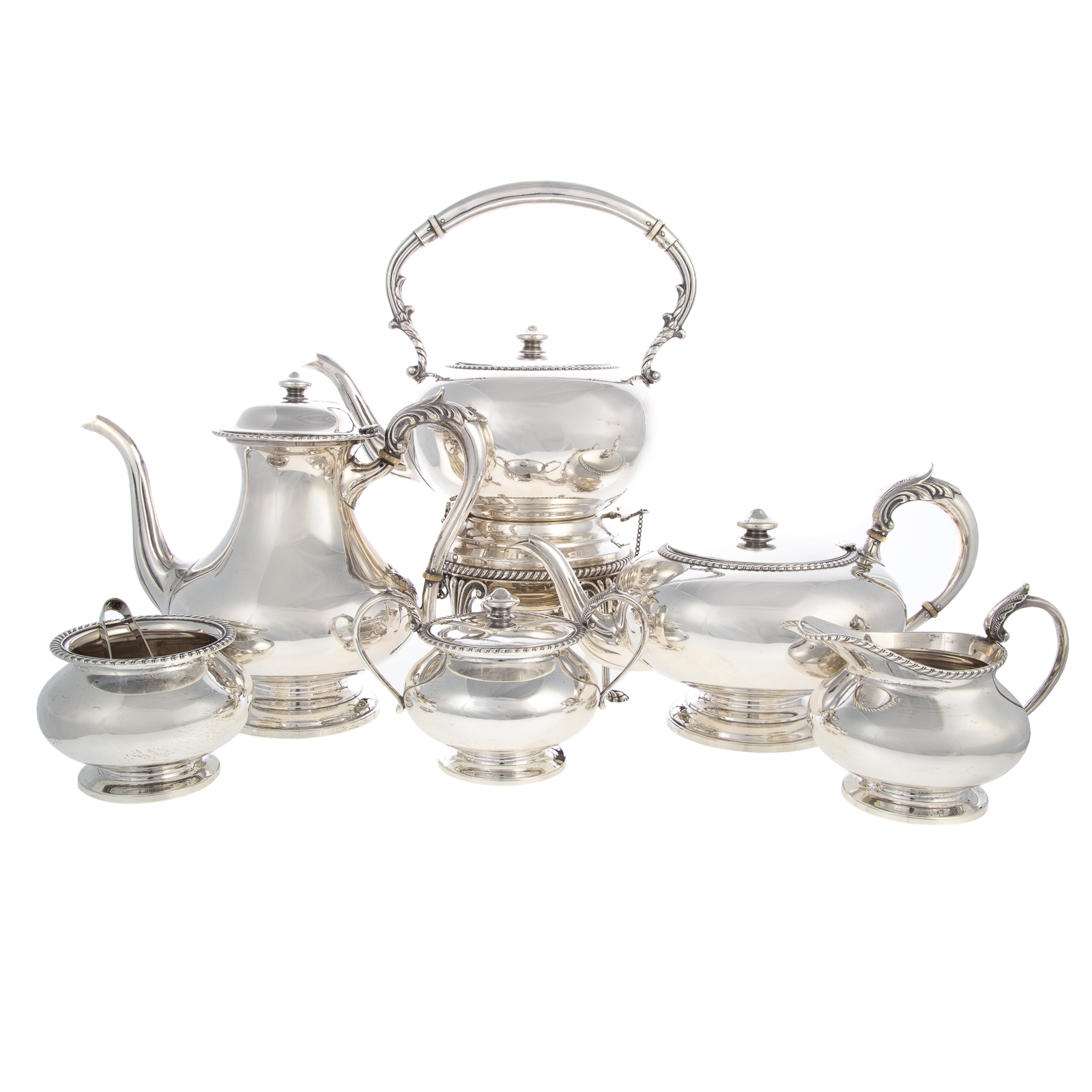 Appraisal: AMERICAN SIX-PIECE STERLING TEA COFFEE SERVICE Model including coffee pot