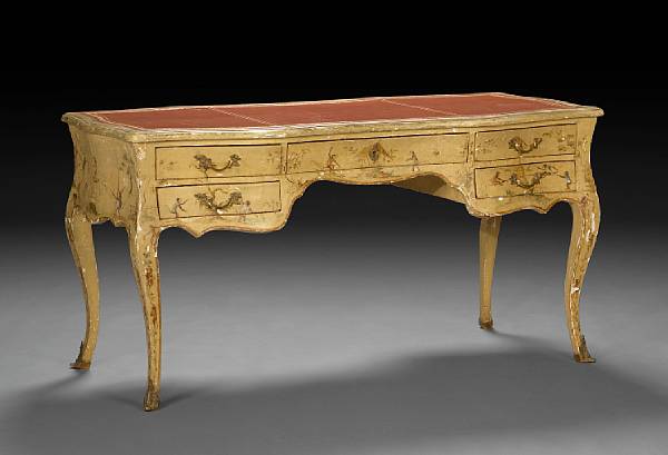 Appraisal: A Venetian Rococo style polychrome decorated desk late th early