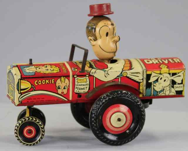 Appraisal: DAGWOOD THE DRIVER Louis Marx lithographed tin extensive graphics very