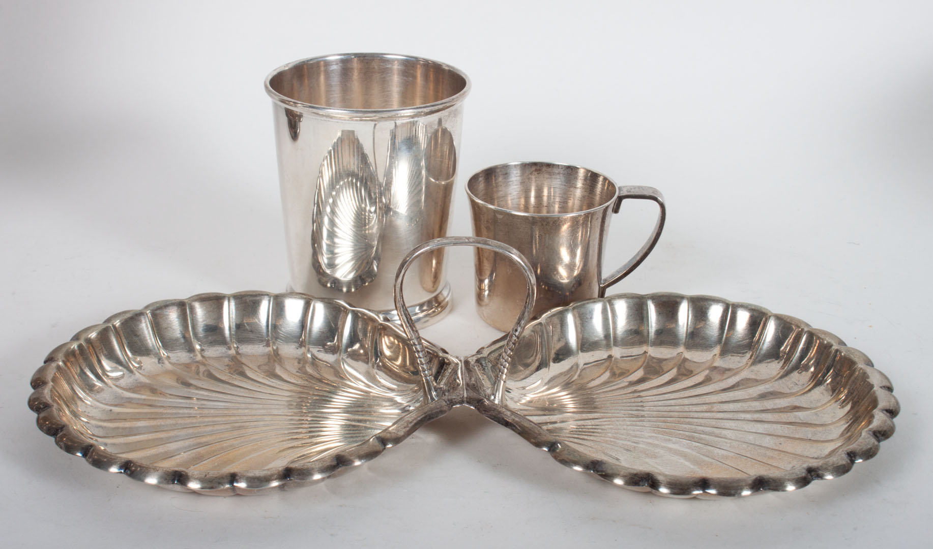 Appraisal: Three American sterling silver table articles including Tiffany Co baby