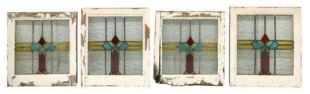 Appraisal: lot of English architectural stained and leaded glass windows early