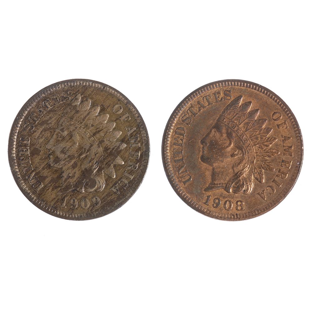 Appraisal: Both San Francisco Indian Cents -S -S -S AU with