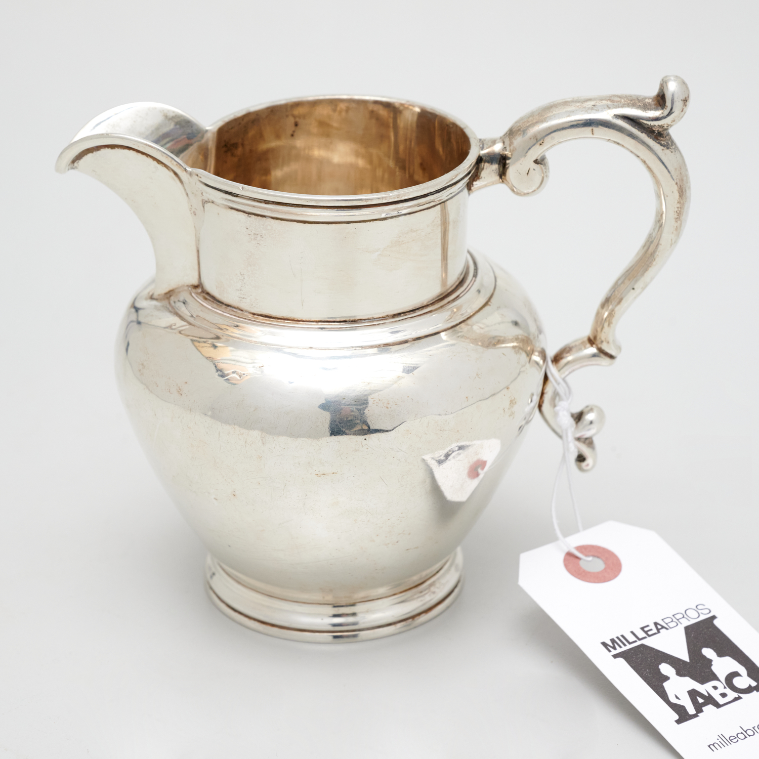 Appraisal: HAYDEN GREGG COIN SILVER CREAM PITCHER th c American maker's