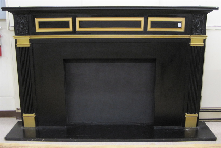 Appraisal: CLASSIC FEDERAL STYLE CUSTOM WOOD FIREPLACE FRONT with overall ebonized