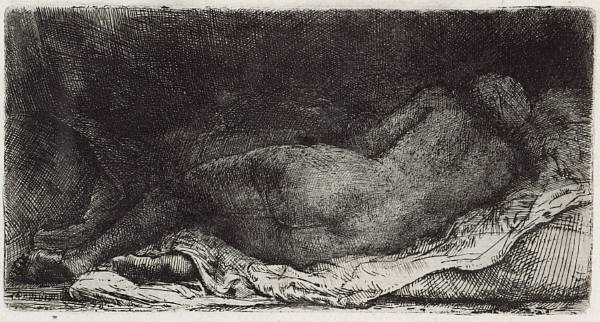 Appraisal: Rembrandt Harmensz van Rijn Dutch - A Negress Lying Down