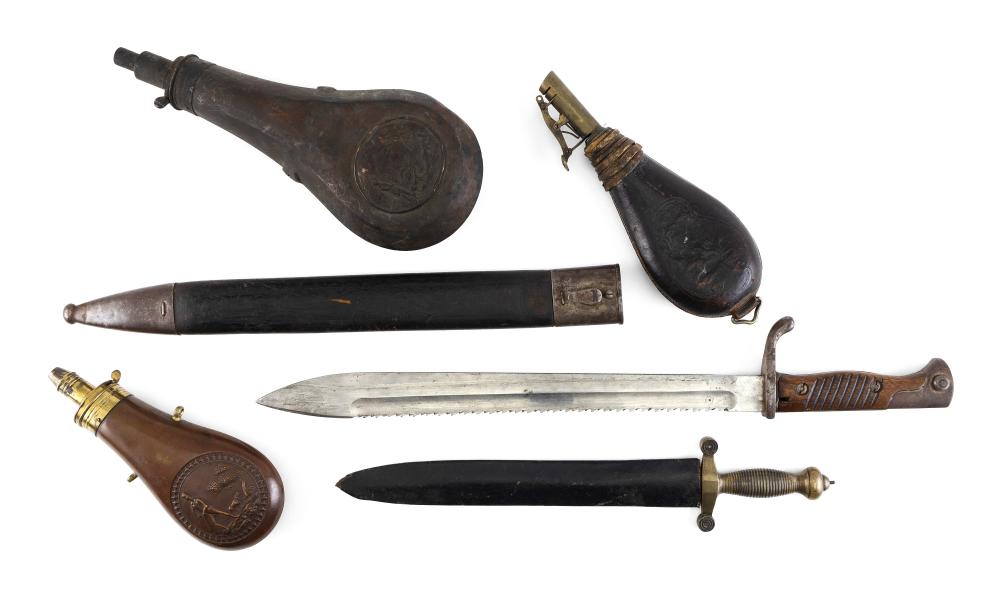 Appraisal: LOT OF MILITARIA TH TH CENTURY LENGTHS FROM TO LOT