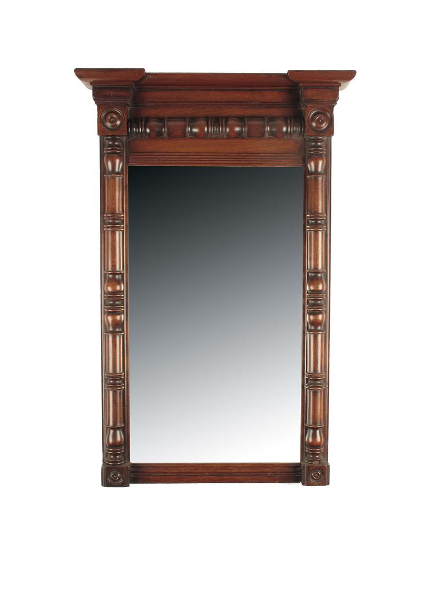 Appraisal: An early th century mahogany pier mirror