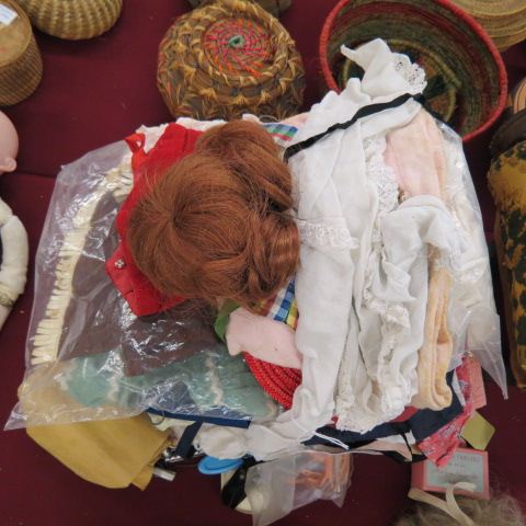 Appraisal: Lot of Doll Clothes plus vintage curlers wide variety