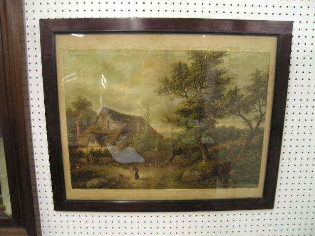 Appraisal: Victorian Chromolithograph of a Farmstead