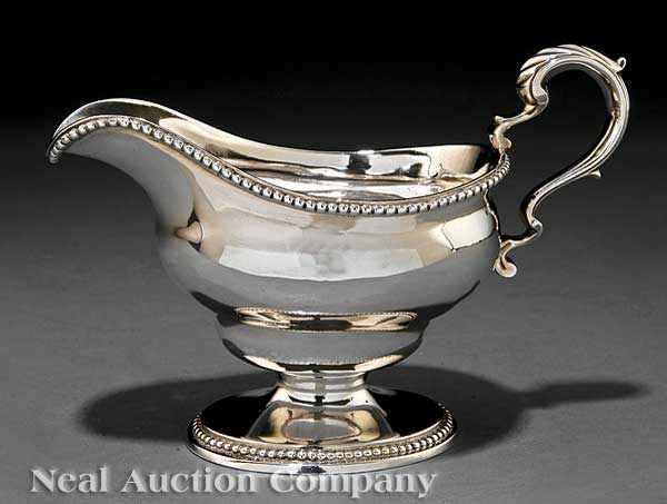 Appraisal: A George III Sterling Silver Sauceboat Charles Wright London height