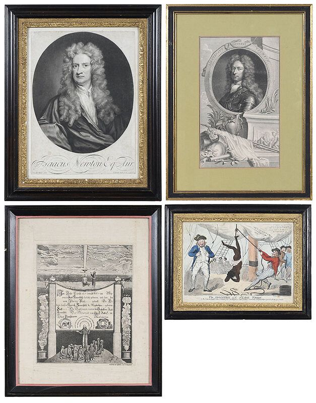 Appraisal: Four Miscellaneous Prints th- th century John Raphael Smith British