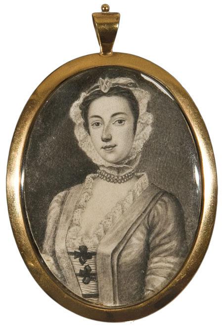 Appraisal: Attributed to James Ferguson - Portrait miniature of Margaret Peg