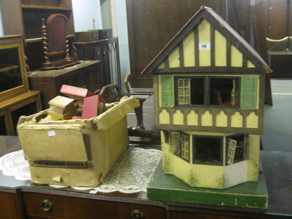 Appraisal: Lot comprising dolls house furniture and a box of toys