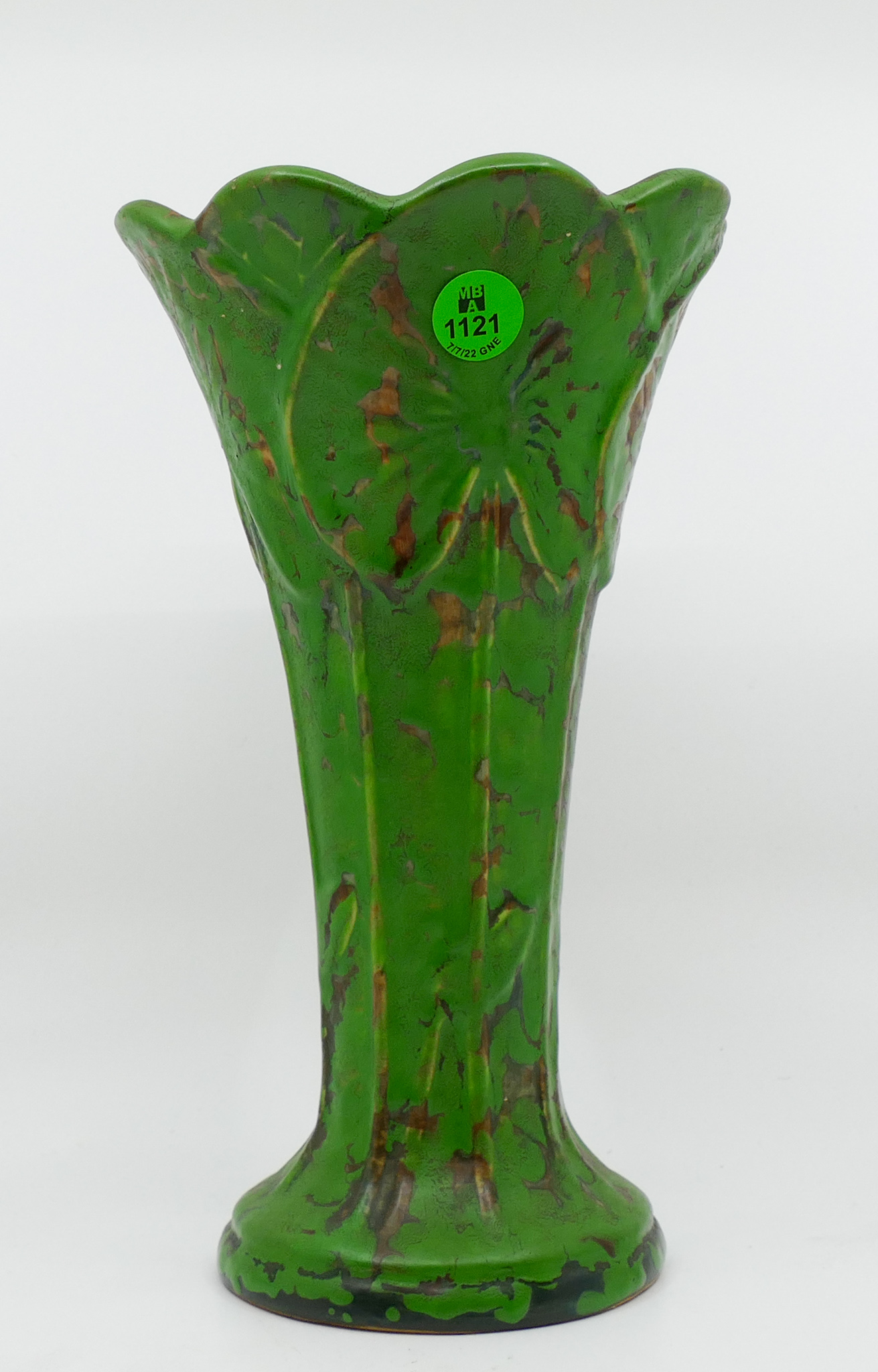 Appraisal: Weller Coppertone Lily Pad Pottery Vase ''