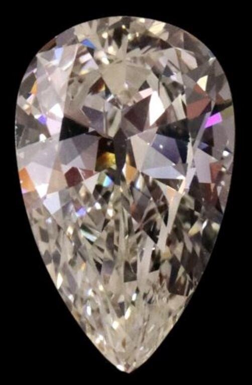 Appraisal: Estate central pear brilliant diamond May GIA Report number approx