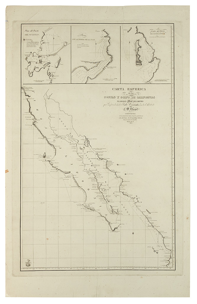 Appraisal: CALIFORNIA Direccion de Hydrographia perhaps Arrowsmith Firm Carta Esferica de