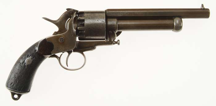 Appraisal: EARLY SECOND TYPE PARIS LEMAT GRAPESHOT PERCUSSION REVOLVER Cal mm