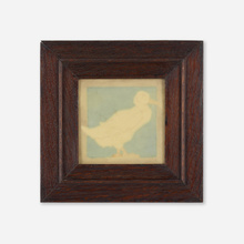 Appraisal: Marblehead Pottery Rare tile with duck USA - glazed earthenware