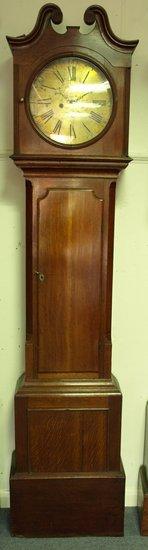 Appraisal: A late th Century oak longcase eight-day clock the hood