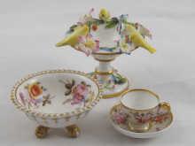 Appraisal: A mixed lot comprising a miniature cup and saucer by