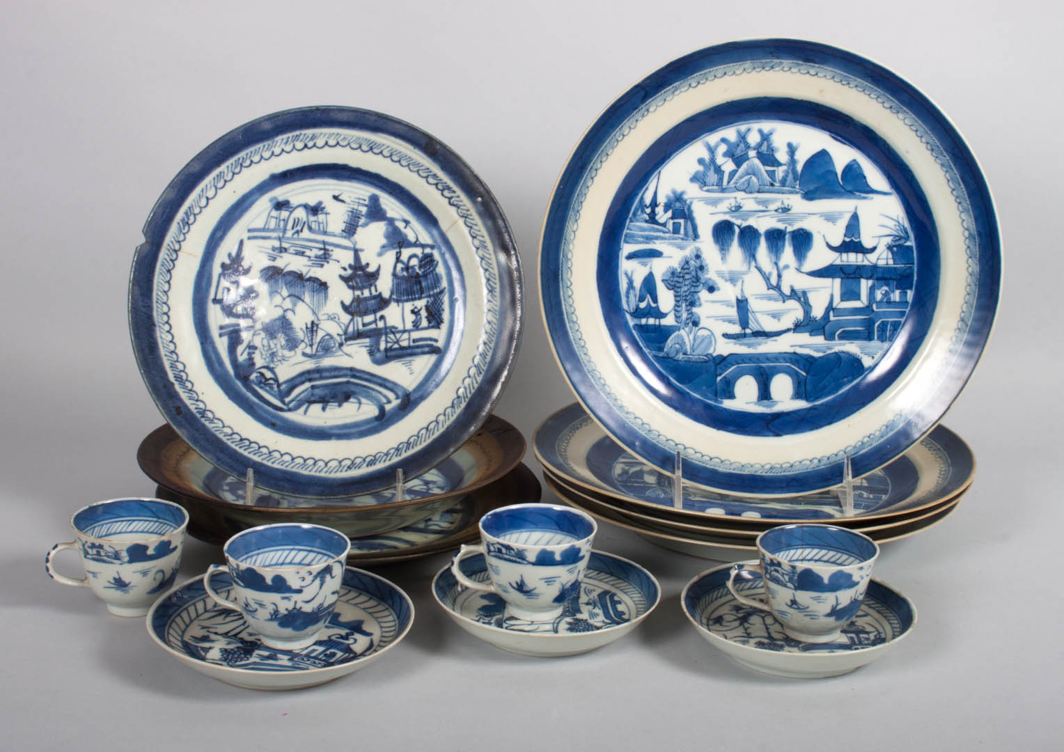 Appraisal: Assorted Chinese Export Canton tableware mid to late th century