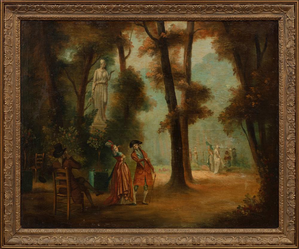 Appraisal: Manner of Jean-Antoine Watteau French - Actor and Actress in