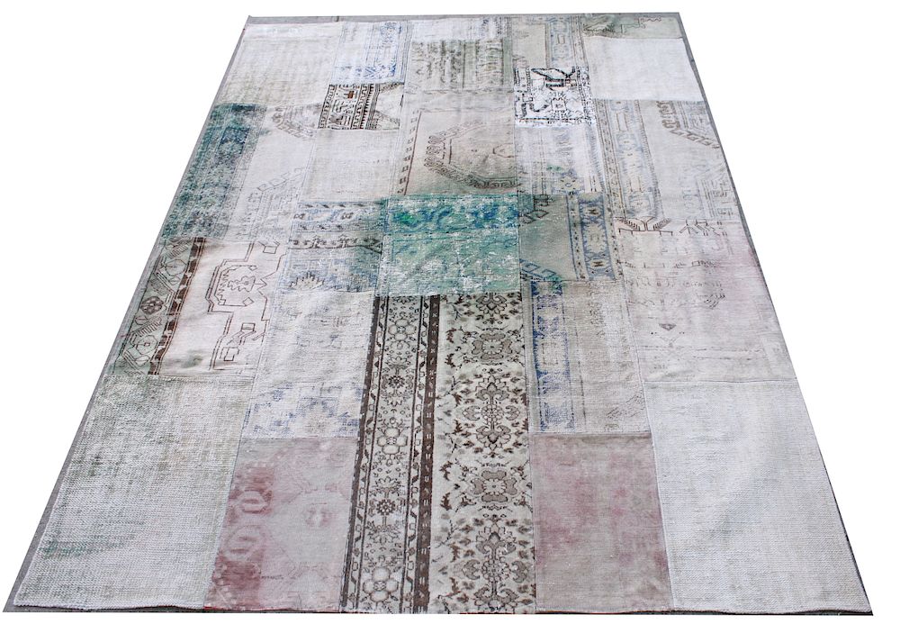 Appraisal: Color Reform Patchwork Boho Carpet ' x Color reform boho