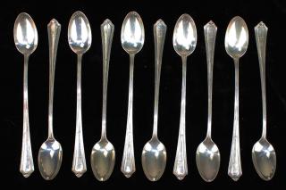 Appraisal: Gorham Plymouth Sterling Iced Tea Spoons Gorham Sterling Spoons Troy